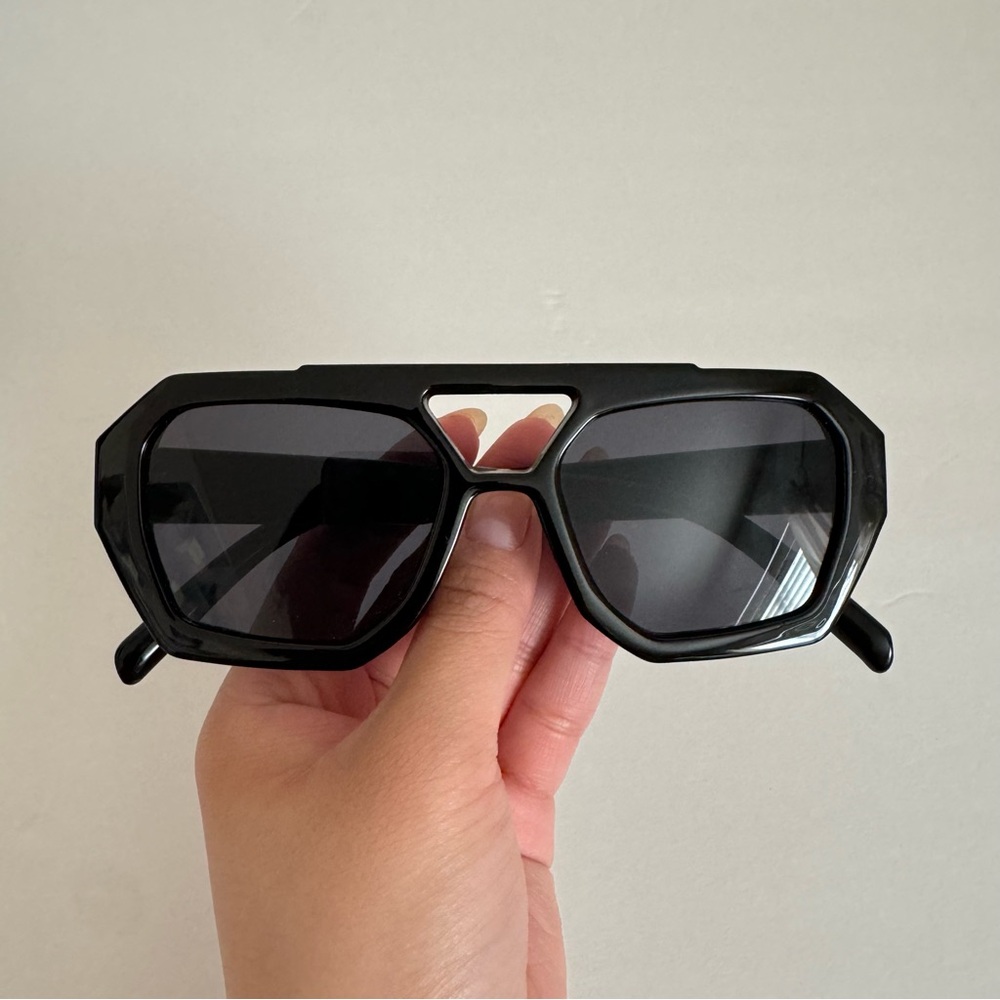 Women's Black Sunglasses with Gray Tinted Lenses